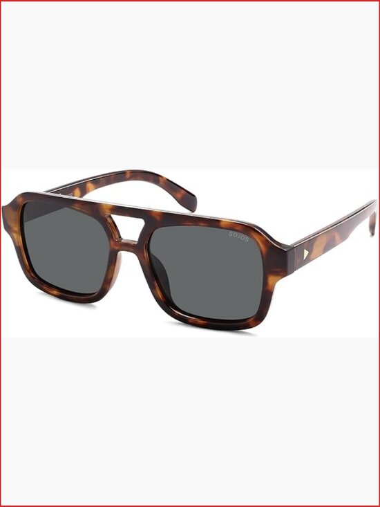Retro Aviator Sunglasses Polarized Square Designer Inspired Shades main image 4